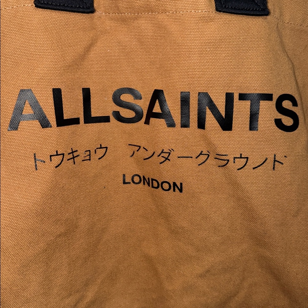 AllSaints Ali Logo All Cotton Canvas East/West Tote - Picture 6 of 10